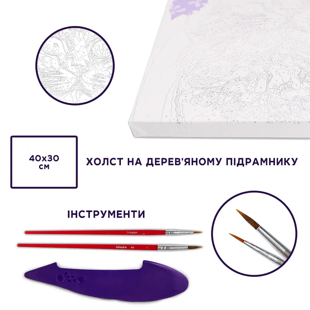 3D Картина за номерами OKTO & Ideyka “Витончена кішечка” - View 2