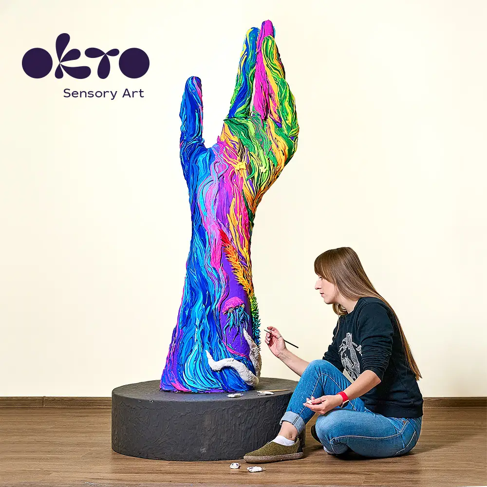 OKTO Colours повітряний пластилін жовтий (S - розмір) - View 3